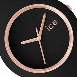 Hodinky ICE glam černé růžovo-zlaté Medium