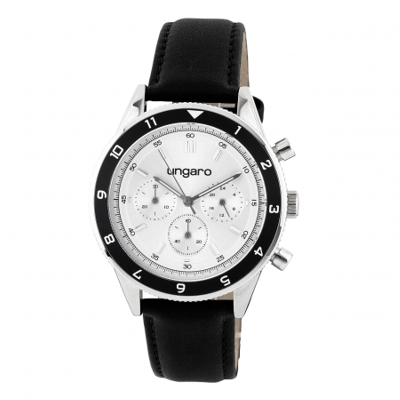 Hodinky s chronografem Leone Black