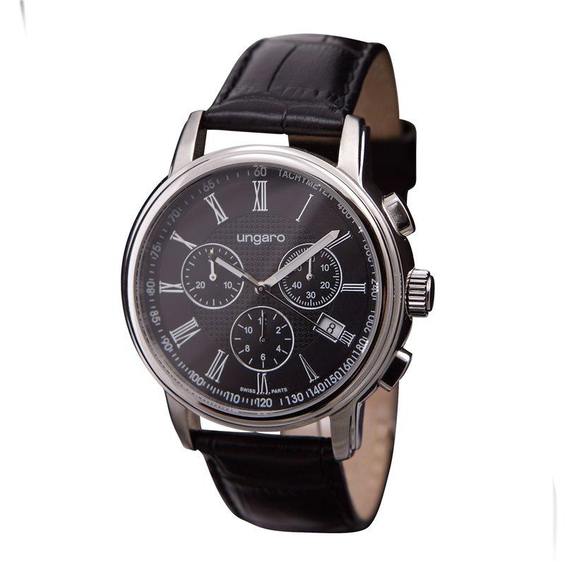 Hodinky s chronografem Luca Black