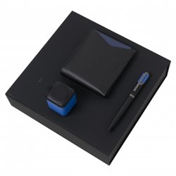 Sada Cosmo Blue (kuličkové pero pen, peněženka & Bluetooth reproduktor)