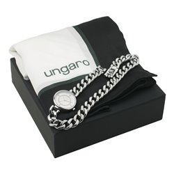 Sada Ungaro Silver (hodinky & hedvábný šátek)