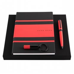Sada Gear Matrix Red (kuličkové pero, poznámkový blok A5 & klíčenka)